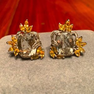 Topaz and citrine earrings